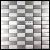 Mosaïque carreau inox or acier brossé cuisine bain mur 129-0707_f | 10 plaques